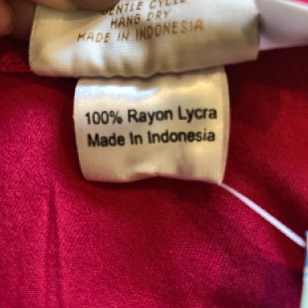 Island Importer/ NWT/ Women's Rayon Cocktail Island Dress/ Bright Pink / S - Picture 14 of 15